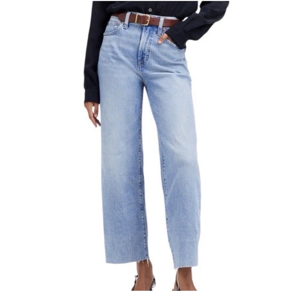 Madewell Light Blue High-Rise Wide-Leg Jeans